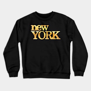 New York | Gold | Pop Art Crewneck Sweatshirt